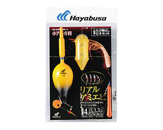 上カゴ飛バシサビキセット リアルアミエビ ハリス2号-針6号