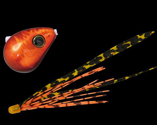 爆流 鉛式ビンビン玉スライド 60g レッドオレンジ/シマオレT+